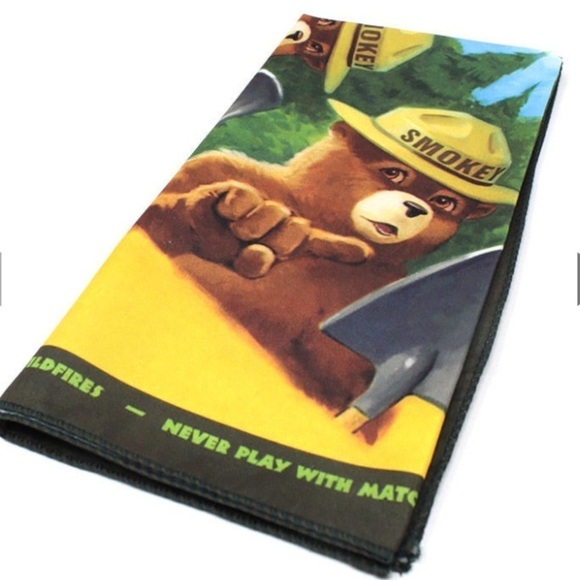 Smokey The Bear Bandana Prevent Wildfires Mandala Forest Woods Scarf - Picture 8 of 8